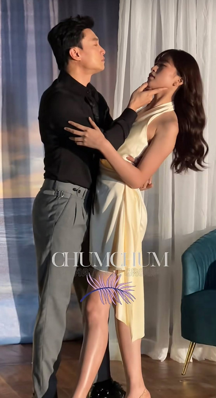 Quốc Trường và Tiểu Vy kết hợp trong một dự án điện ảnh mới, dự kiến ra rạp vào tháng 6 sắp tới. (Ảnh chụp màn hình từ TikTok ChumChum)