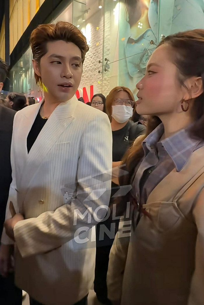 Nam ca sĩ hài hước 'cảnh cáo' Phương Mỹ Chi khi cô gọi anh là 'chú'. (Ảnh chụp màn hình từ TikTok Moli cine)