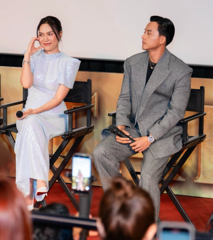 Mai Tài Phến và Mỹ Tâm trong buổi công chiếu phim diễn ra vào ngày 2/3 vừa qua. Ảnh: Tài Movie