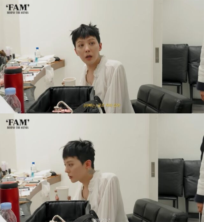 Những hình ảnh của G-Dragon trong hậu trường được chia sẻ khiến nhiều khán giả thích thú.