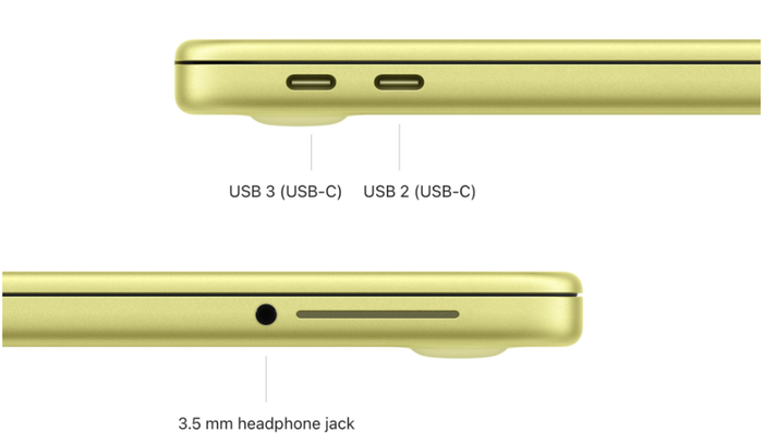 MacBook Neo có 2 cổng USB-C.&nbsp;