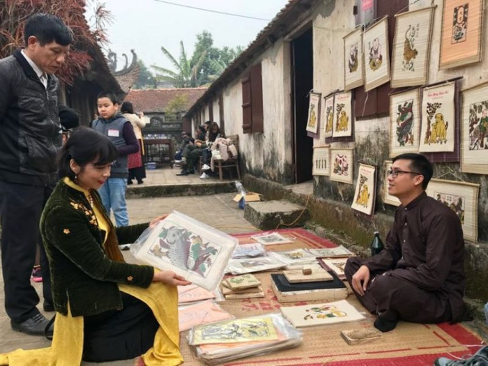 Làng tranh Đông Hồ Bắc Ninh.