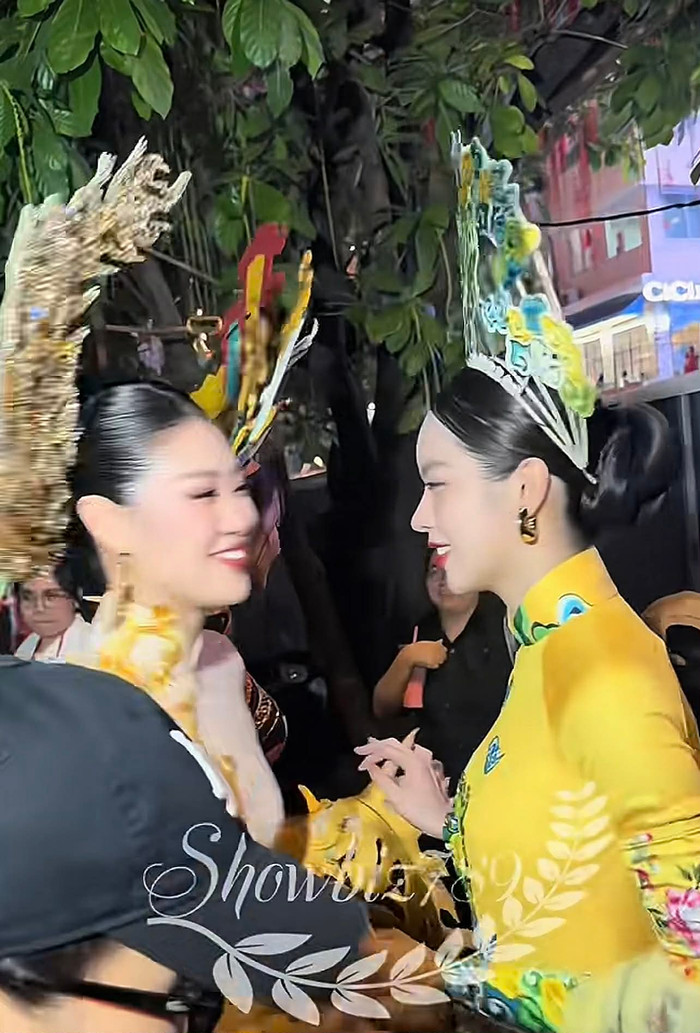 Khánh Vân và Thanh Thủy có mối quan hệ tốt đẹp. (Ảnh chụp màn hình từ TikTok @showbiz789)