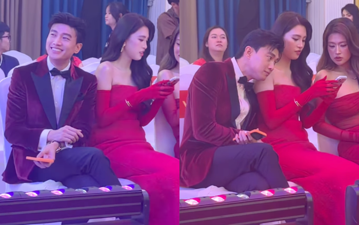 Quốc Trường và Tiểu Vy thoải mái tương tác ở sự kiện. Ảnh: IGNV