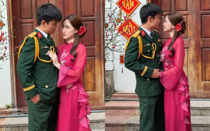 Hòa Minzy thể hiện biểu cảm 'nũng nịu' khi ở bên chồng sắp cưới. Ảnh: FBNV