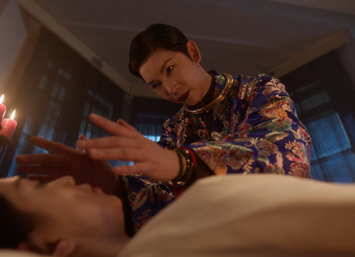 Siêu mẫu Xuân Lan gây bất ngờ với vai nữ bác sĩ thẩm mỹ tà ác trên màn ảnh. - Ảnh: ĐPCC