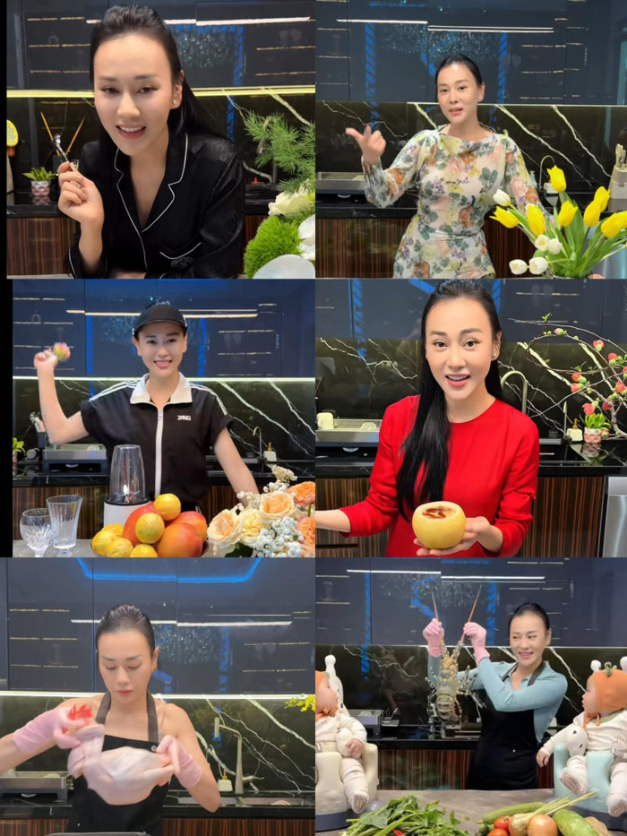 Những video nấu ăn đời thường giúp nữ diễn viên ghi điểm tuyệt đối trong mắt khán giả. - Ảnh chụp màn hình FBNV