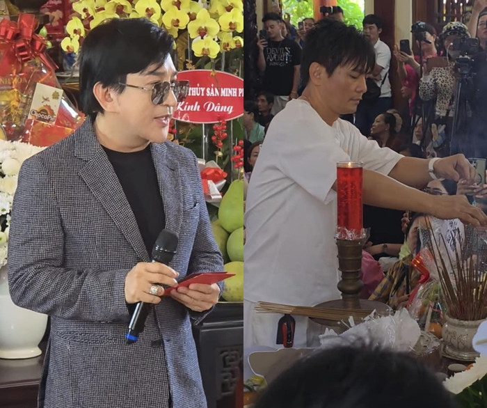 Nhiều nghệ sĩ đến thắp hương tưởng nhớ ở đám giỗ cố NSƯT Vũ Linh.