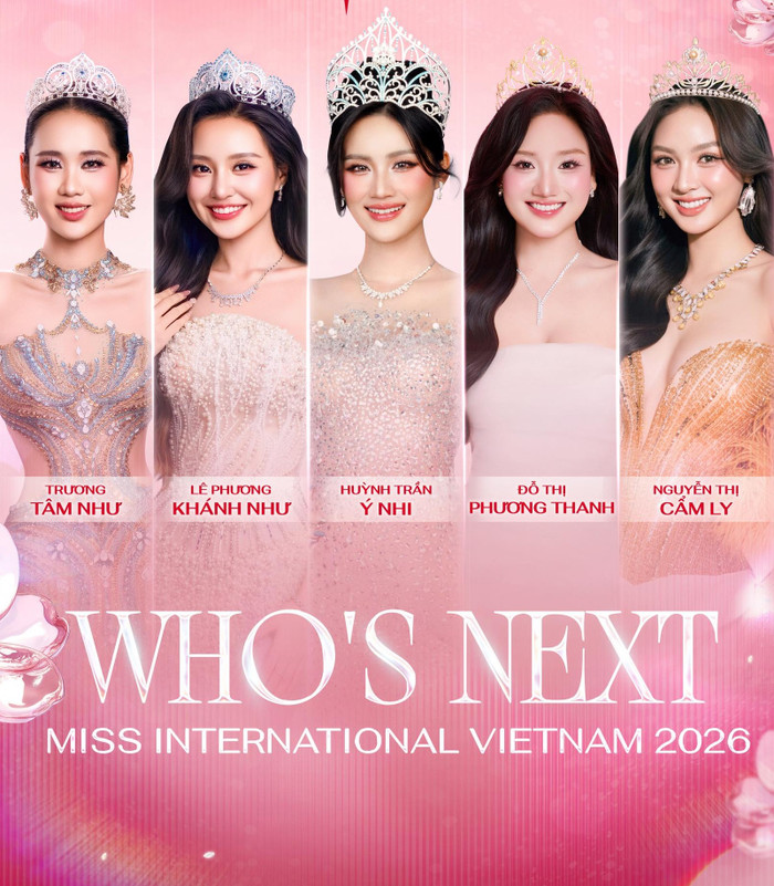 Ý Nhi nằm trong danh sách 5 cô gái được đề cử đi thi Miss International 2026.