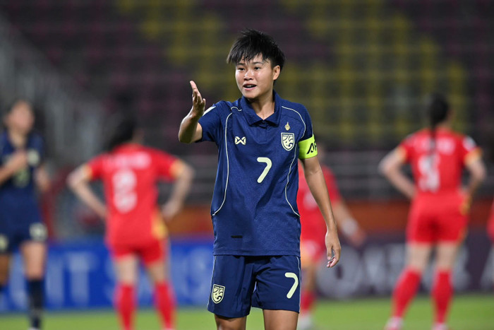 U20 nữ Thái Lan sẽ hướng tới việc tạo nên bất ngờ lớn khi đối đầu U20 nữ Hàn Quốc ở vòng tứ kết Giải U20 nữ châu Á 2026. Ảnh: FAT