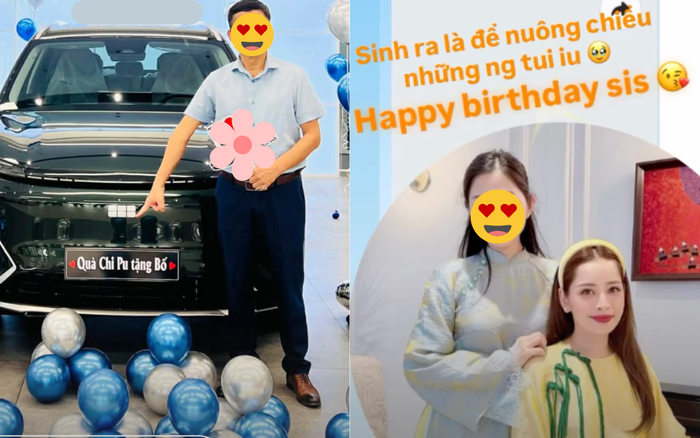 Bố và chị gái đều vui mừng khi đón nhận quà từ Chi Pu. Ảnh: IGNV