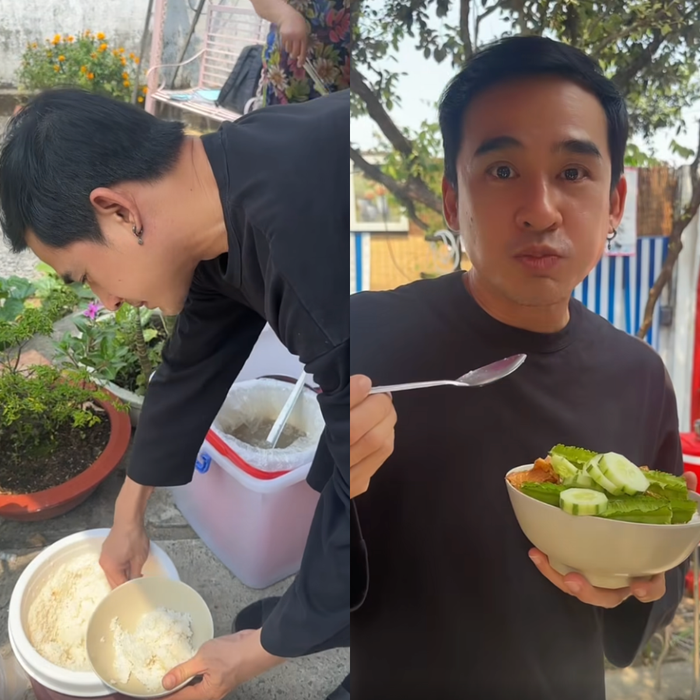 Lương Thế Thành thể hiện sự hoà đồng khi đến nơi Thuý Diễm đóng phim. Ảnh chụp màn hình