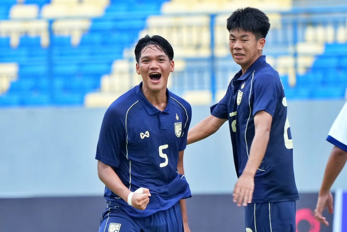 Thái Lan đã có màn ra quân không thể ấn tượng hơn khi đánh bại Philippines với tỷ số 5-1 tại giải vô địch U17 Đông Nam Á 2026. Ảnh: FAT