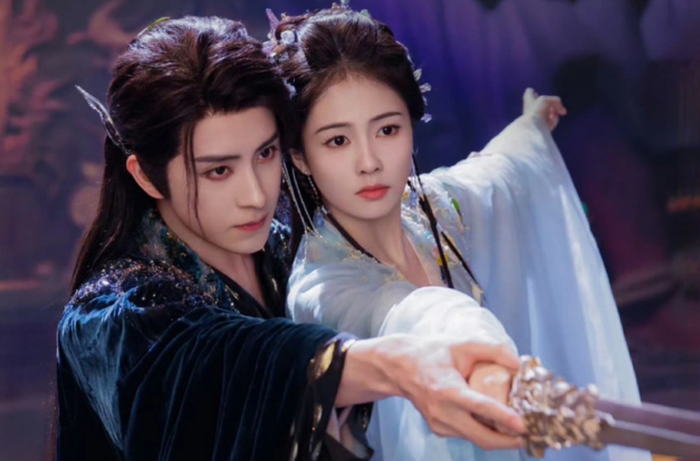 Bạch Lộc và Ngao Thuỵ Bằng khiến người xem đứng ngồi không yên với phản ứng hoá học bùng nổ. - Ảnh: iQIYI