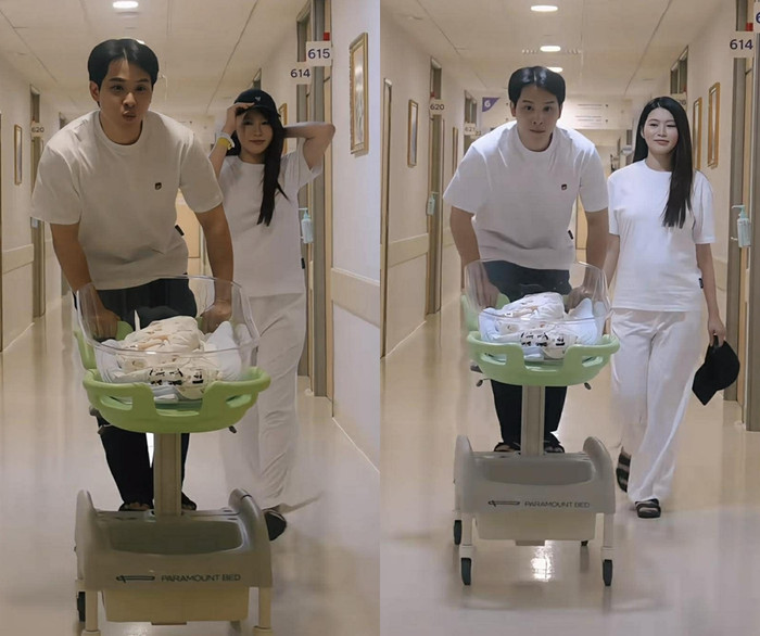 Chồng Chế Nguyễn Quỳnh Châu gây chú ý với phút giây tinh nghịch sau khi vợ sinh con.