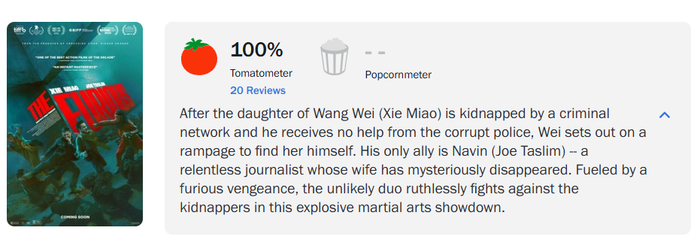 Lửa Che Mắt gây chú ý khi đạt 100% Rotten Tomatoes.