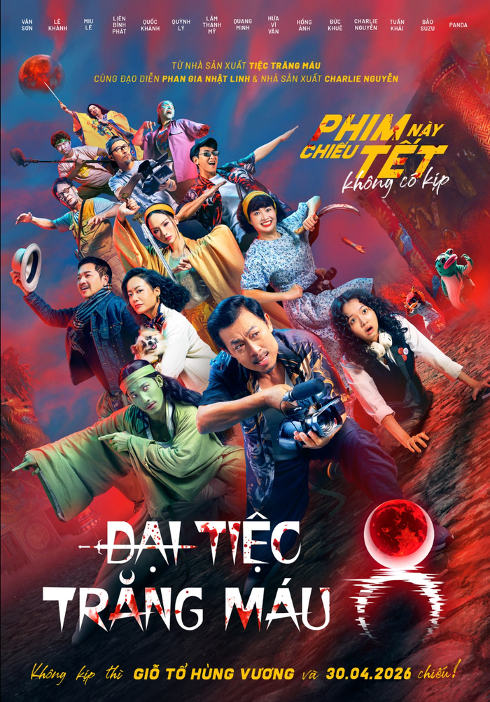 Poster dự kiến đầy bí ẩn và kịch tính của siêu phẩm kinh dị - hài Đại Tiệc Trăng Máu 8. - Ảnh: NSX