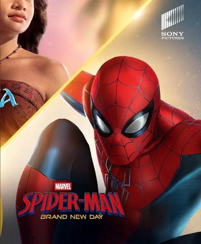 Poster kép mới nhất hé lộ tạo hình chiến đấu đầy kịch tính của Tom Holland trong Spider-Man: Brand New Day. - Ảnh: NSX