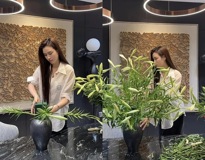 Đỗ Thị Hà dành nhiều thời gian chăm sóc tổ ấm sau khi kết hôn.