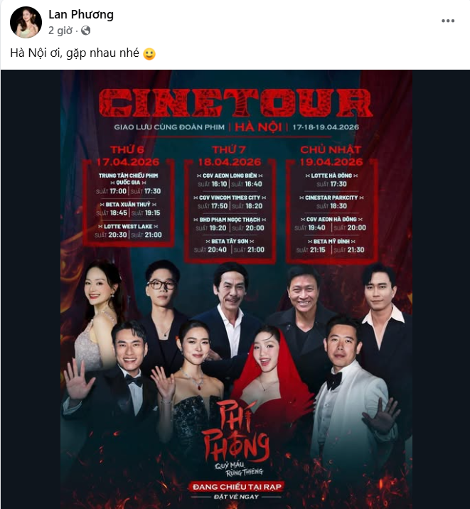 Lan Phương gây chú ý khi bất ngờ đăng tải dòng trạng thái trên trang cá nhân