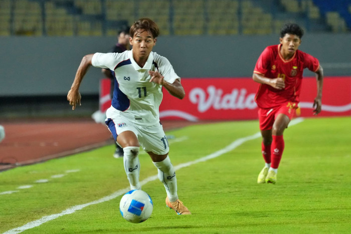 U17 Thái Lan đang hứng chịu làn sóng phản ứng dữ dội từ người hâm mộ sau trận thua 0-1 trước U17 Myanmar. Ảnh: FAT