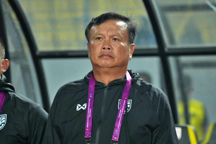Thái Lan đang rơi vào tình thế hết sức nguy hiểm tại giải U17 Đông Nam Á 2026, khi đối diện nguy cơ bị loại ngay từ vòng bảng nếu không thể giành kết quả tích cực trước U17 Lào ở lượt trận cuối. Ảnh: FAT