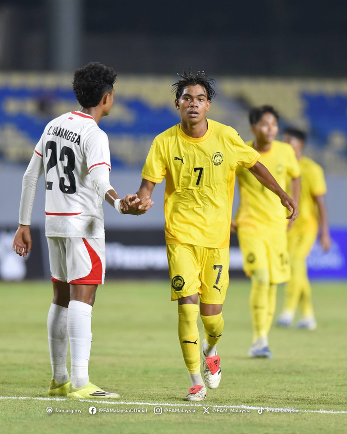 Chiến thắng 1-0 trước U17 Indonesia đã giúp U17 Malaysia sống lại cơ hội đi tiếp tại bảng A giải U17 Đông Nam Á 2026. Ảnh: FAM