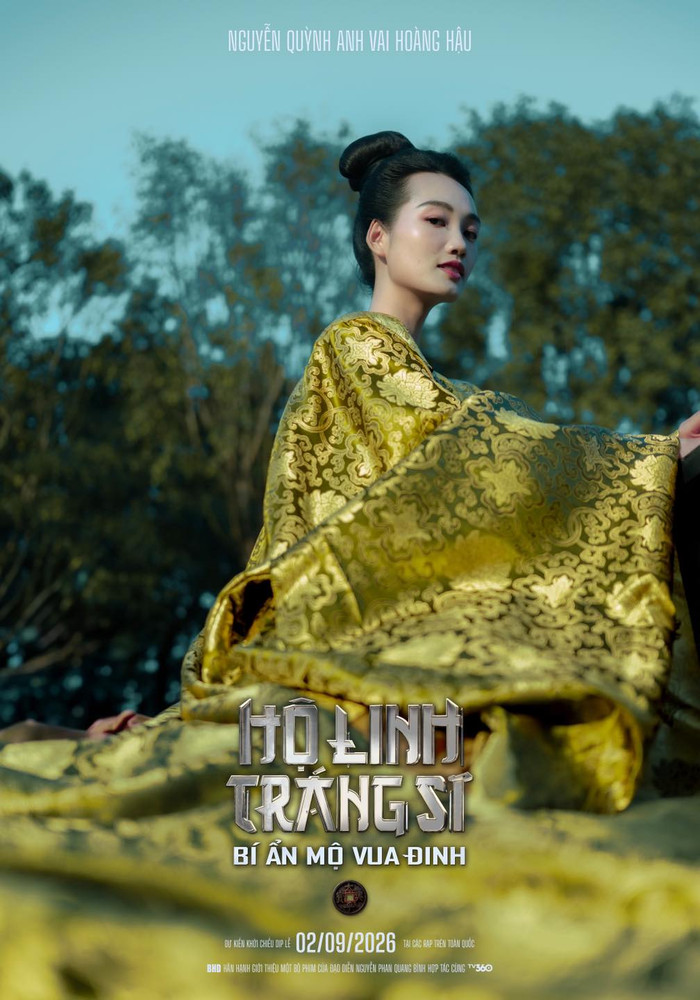Poster nhân vật của Á Hậu Quỳnh Anh trong phim Hộ linh tráng sĩ: Bí ẩn mộ Vua Đinh. - Ảnh: NSX