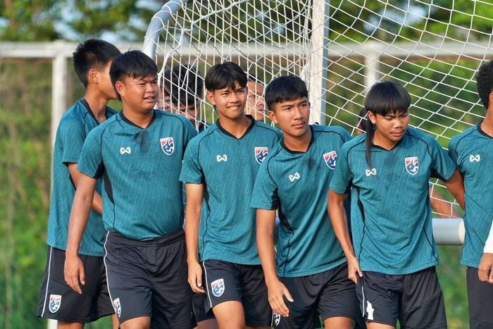 U17 Thái Lan đang đứng trước nguy cơ bị loại ngay từ vòng bảng giải U17 Đông Nam Á 2026, sau khi để thua Myanmar 0-1 ở lượt trận thứ hai. Ảnh: FAT