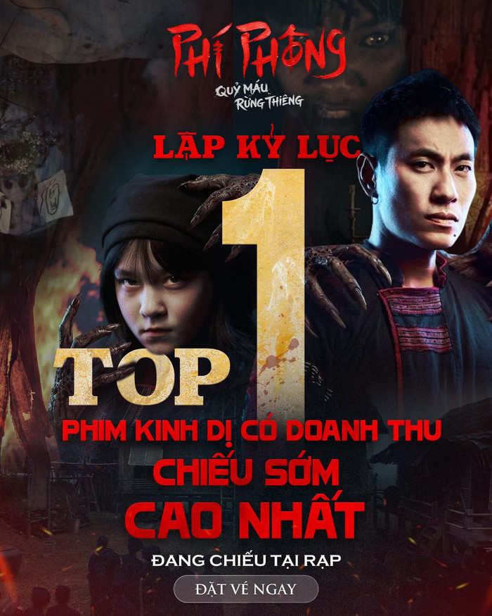 Phí Phông: Quỷ Máu Rừng Thiêng chính thức xác lập kỷ lục phim kinh dị có doanh thu chiếu sớm cao nhất từ trước đến nay.&nbsp;