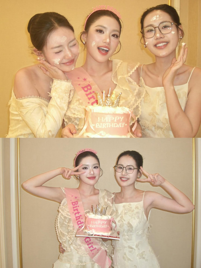 Phương Oanh vui vẻ chụp hình cùng Khánh Như và Tâm Như. Ảnh: IGNV