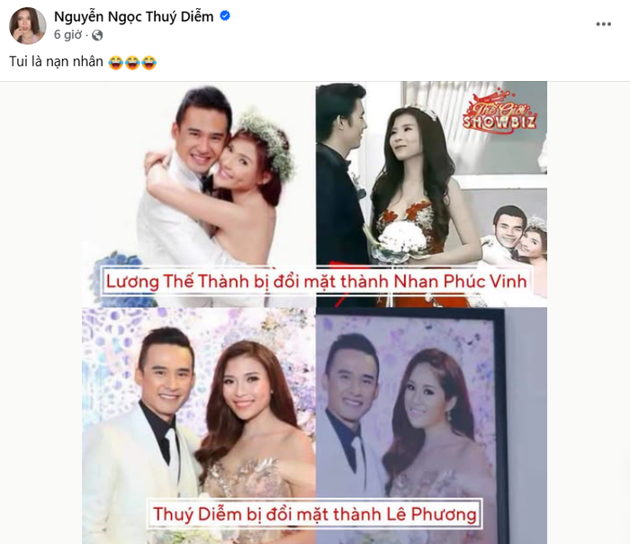 Thúy Diễm gây chú ý với dòng trạng thái hài hước