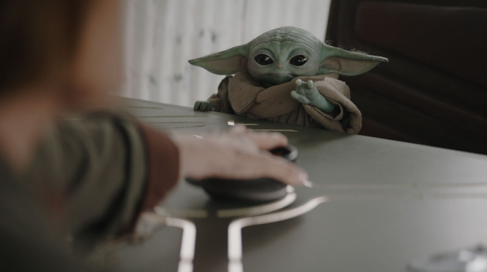 Grogu (Baby Yoda) sử dụng Thần lực đầy ấn tượng trong đoạn phim 17 phút tại CinemaCon. - Ảnh: NSX