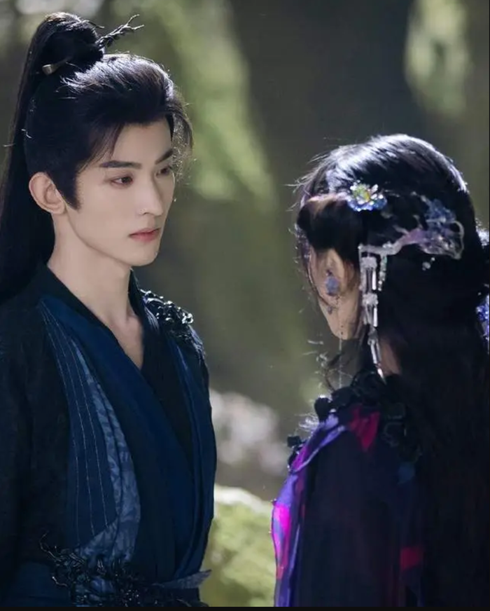 Phù Linh và Cao Chiêu (thường gọi là Trùng Chiêu) trong bộ phim cổ trang tiên hiệp Bạch Nguyệt Phạn Tinh. - Ảnh: NSX