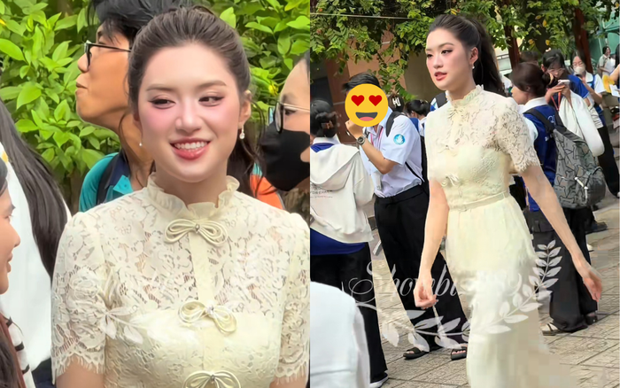 Phương Oanh cười tươi rói trong lần xuất hiện mới nhất. Ảnh: showbiz789