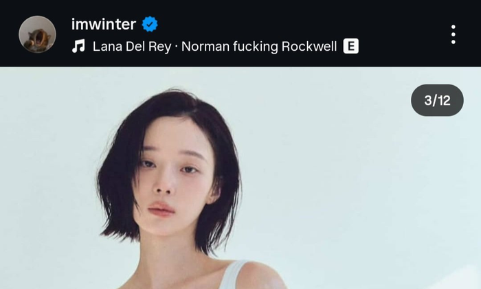 Bài đăng mới nhất của Winter khiến cộng động mạng dậy sóng. (Ảnh: @imwinter/Instagram)