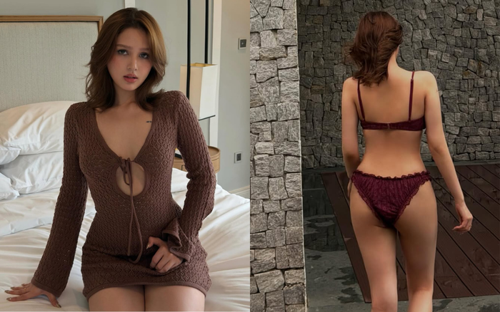 Xoài Non tự tin mặc bikini khi đi du lịch. Ảnh: IGNV