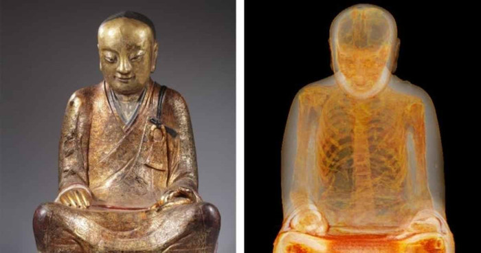 Phát hiện pho tượng cổ 1000 năm tuổi, bên trong chứa thi thể người gây chấn động Ảnh 2