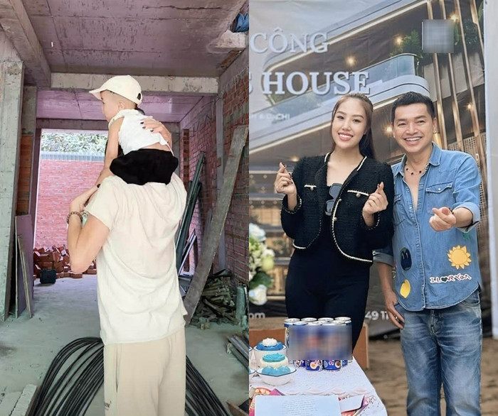 Hồi tháng 1 vừa qua, vợ chồng Quang Minh làm lễ động thổ, khởi công xây nhà mới.