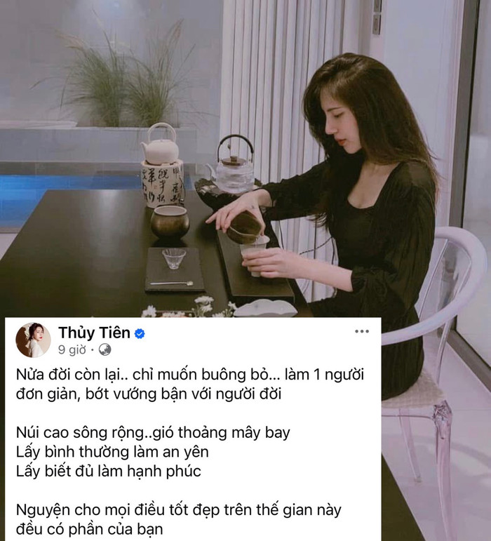 Ca sĩ Thủy Tiên, nàng WAGs nổi tiếng nhất bóng đá Việt Nam đang gây chú ý với chia sẻ nhận được quan tâm lớn. Ảnh: FBNV