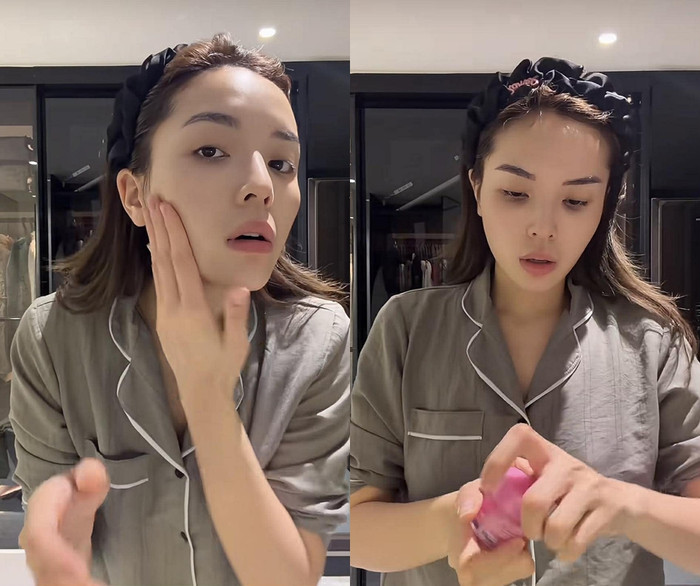 Hoa hậu Kỳ Duyên đăng tải khoảnh khắc chăm sóc da.