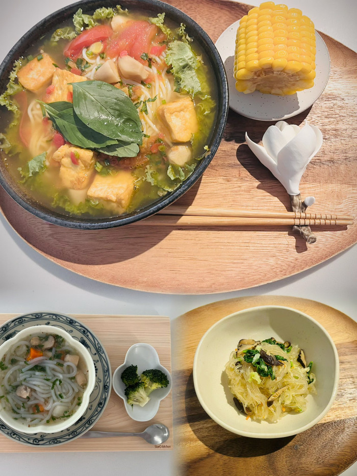 Ngoài cơm, nữ ca sĩ cũng thường xuyên đổi bữa sang các món bún.