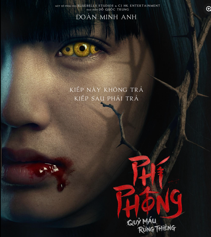 Đoàn Minh Anh trong dự án phim Phí Phông: Quỷ Máu Rừng Thiên, doanh thu hiện tại đang hơn 94 tỷ đồng và đang tiến gần đến cột mốc 100 tỷ.&nbsp;