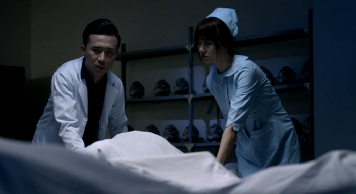 Trấn Thành và Hari Won trong Bệnh Viện Ma.&nbsp;