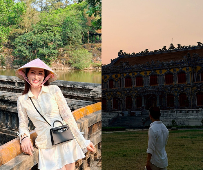 Hòa Minzy đăng ảnh đi du lịch cùng chồng và con trai.