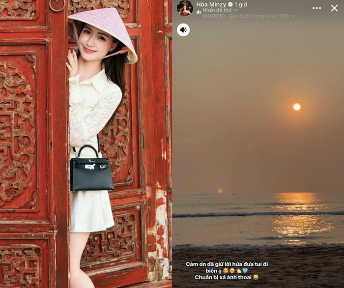 Nữ ca sĩ gửi lời cảm ơn chồng sắp cưới vì anh giữ lời hứa nghỉ phép dẫn cả nhà đi du lịch.