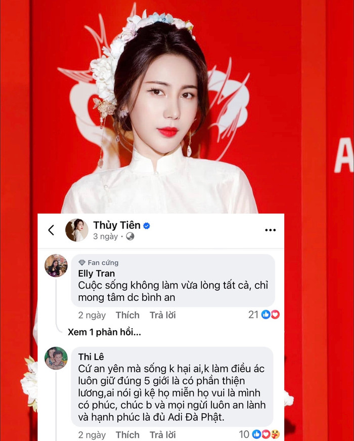 Khán giả yêu mến vợ Công Vinh. Ảnh: FBNV