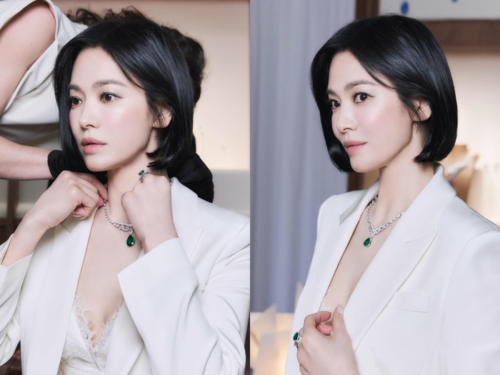 Hình ảnh mới đây của Song Hye Kyo trong mái tóc ngắn.