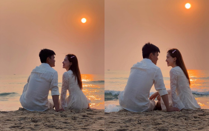 Vợ chồng Hoà Minzy - Văn Cương đang có chuyến du lịch Đà Nẵng cực ngọt ngào.
