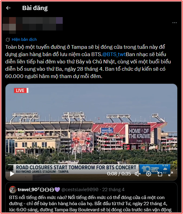 Một tuyến đường bị đóng gần 1 tuần để phục vụ concert BTS Ảnh 2